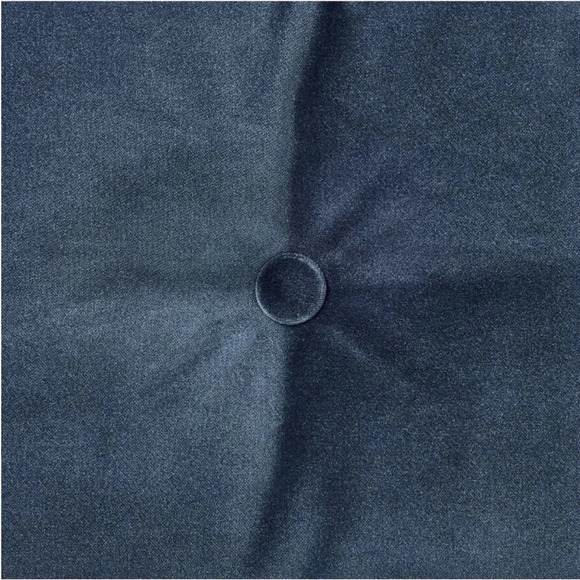 STUDIO MCGEE NWT velvet oval shaped throw pillow w/ tufted center -navy - Picture 3 of 6